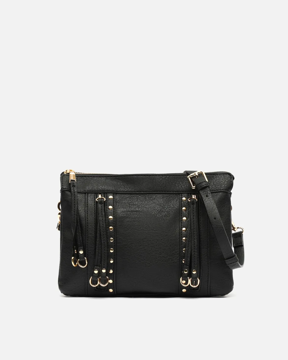 Bolso bandolera con detalles metálicos