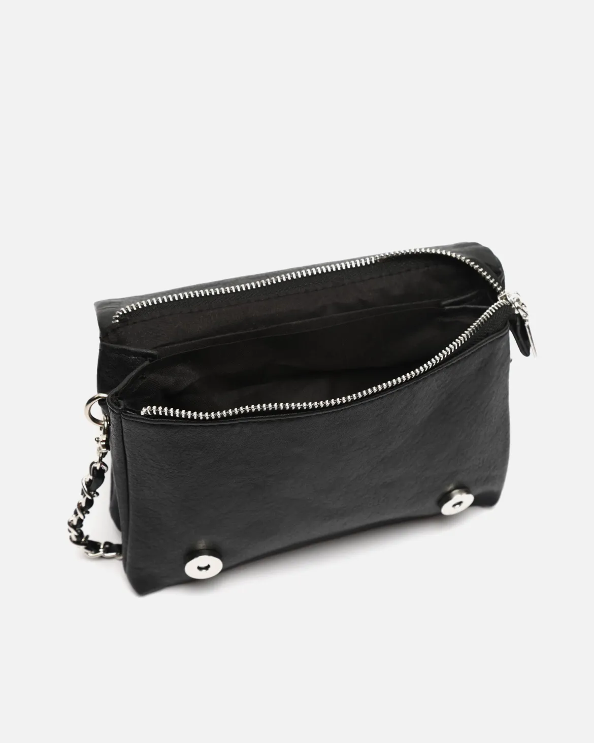 Bolso bandolera pequeño con solapa y grabado de estrellas
