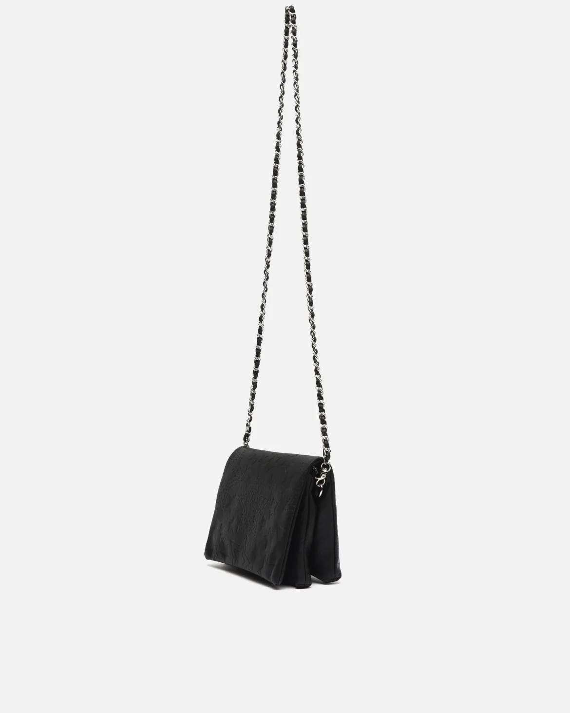 Bolso bandolera pequeño con solapa y grabado de estrellas