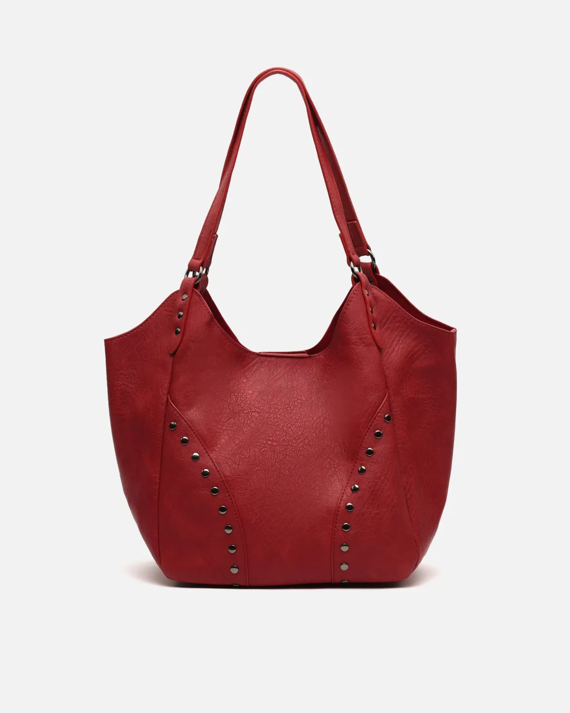 Bolso de hombro con neceser extraíble y detalles metálicos