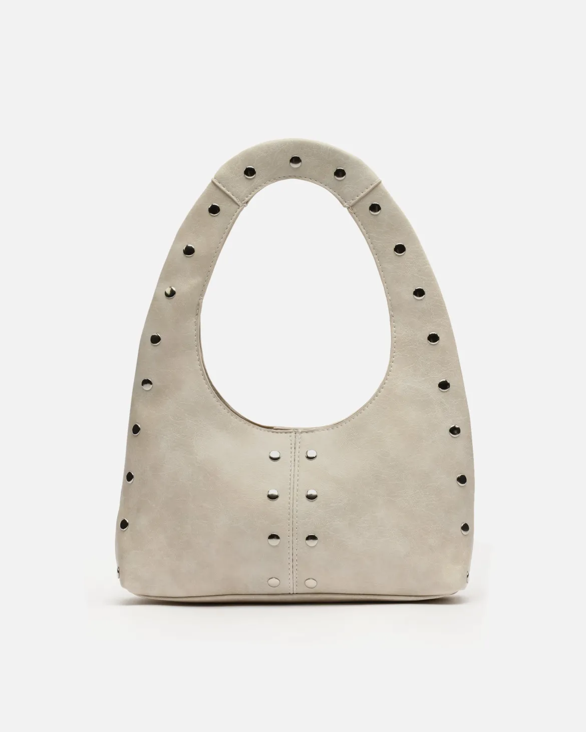 Bolso hobo pequeño con detalles metálicos