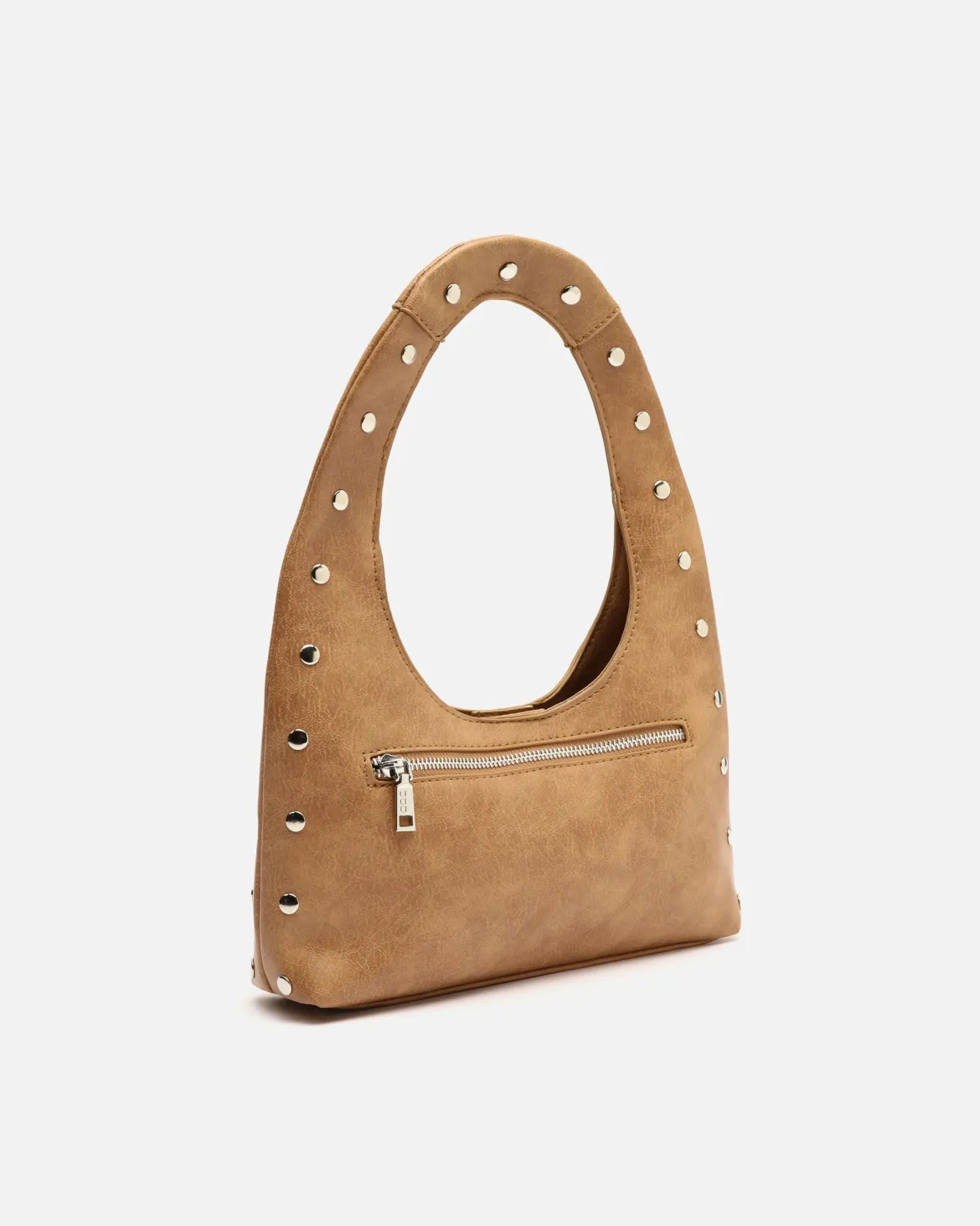 Bolso hobo pequeño con detalles metálicos