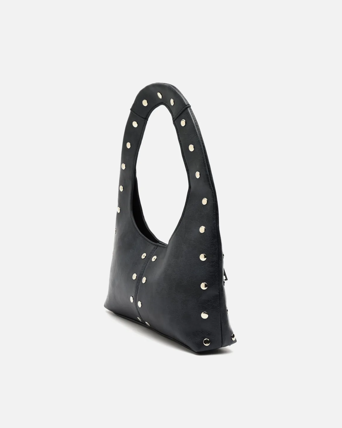 Bolso hobo pequeño con detalles metálicos