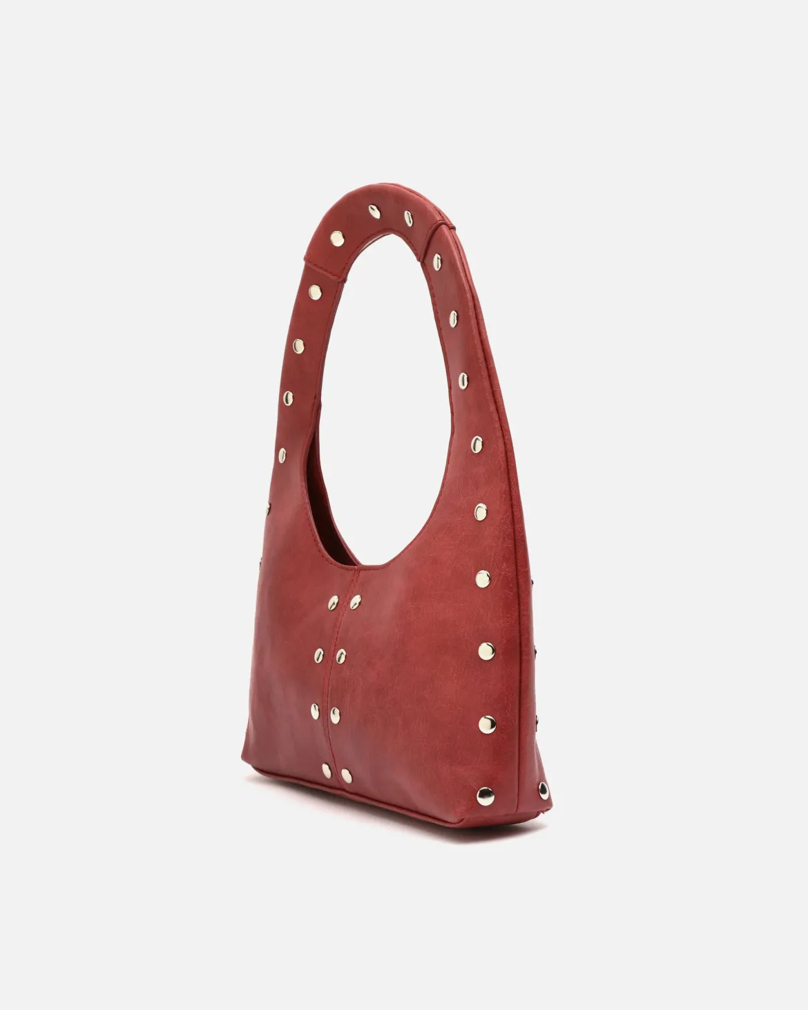 Bolso hobo pequeño con detalles metálicos