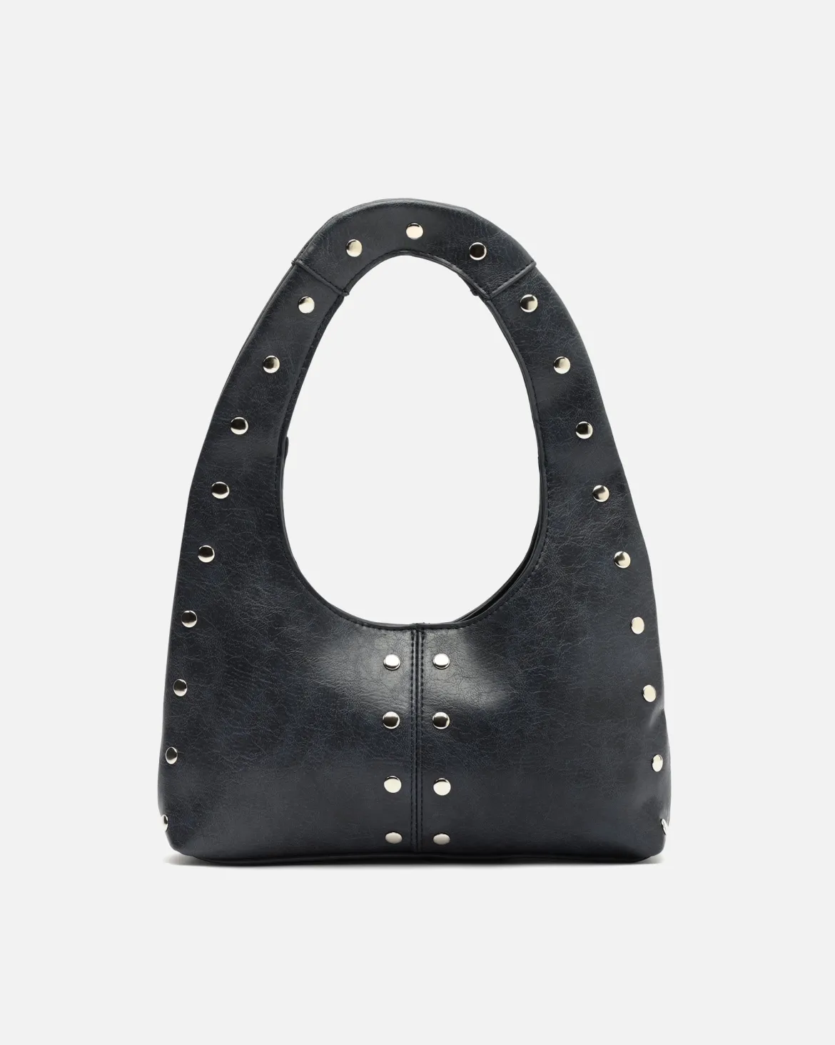 Bolso hobo pequeño con detalles metálicos