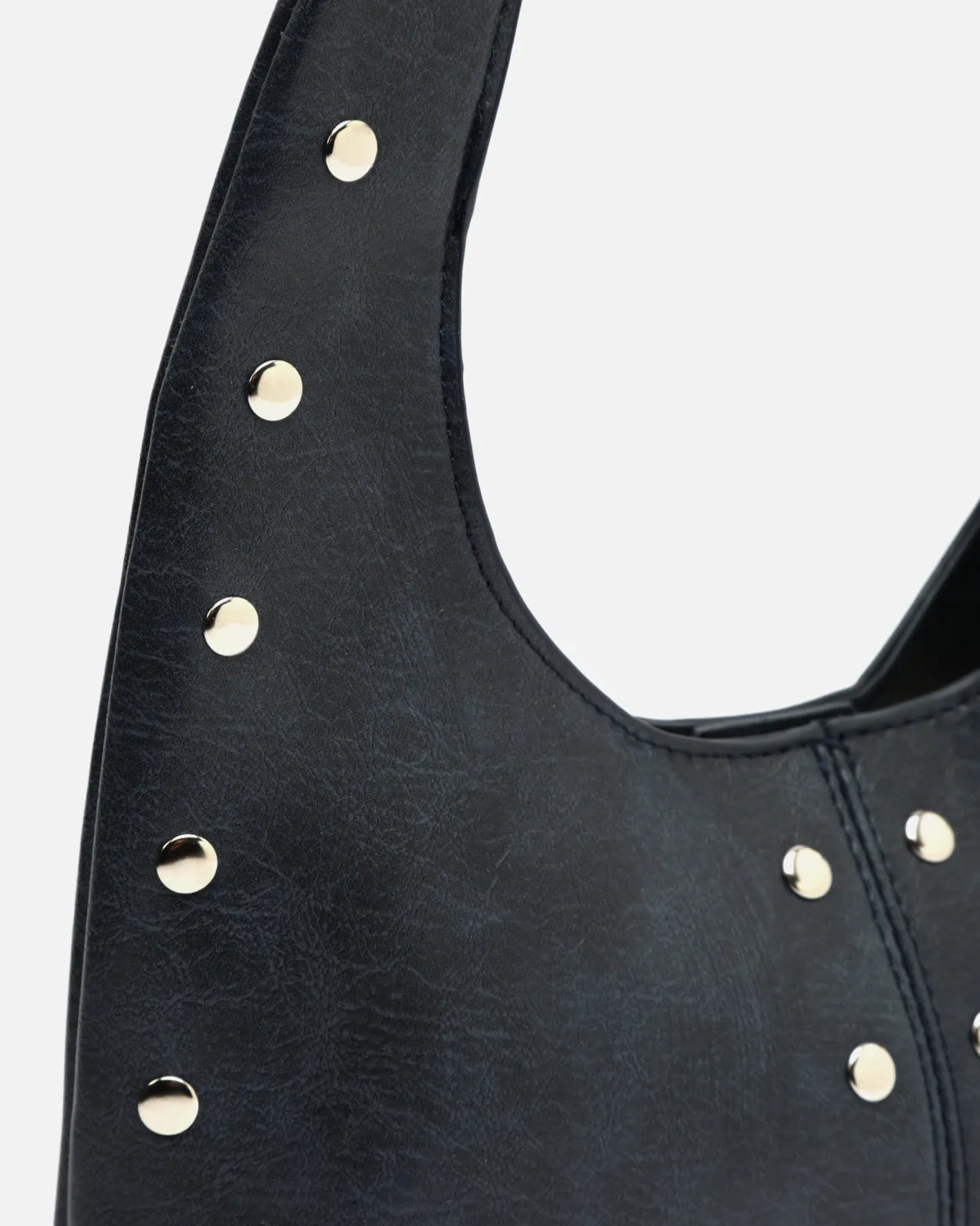 Bolso hobo pequeño con detalles metálicos