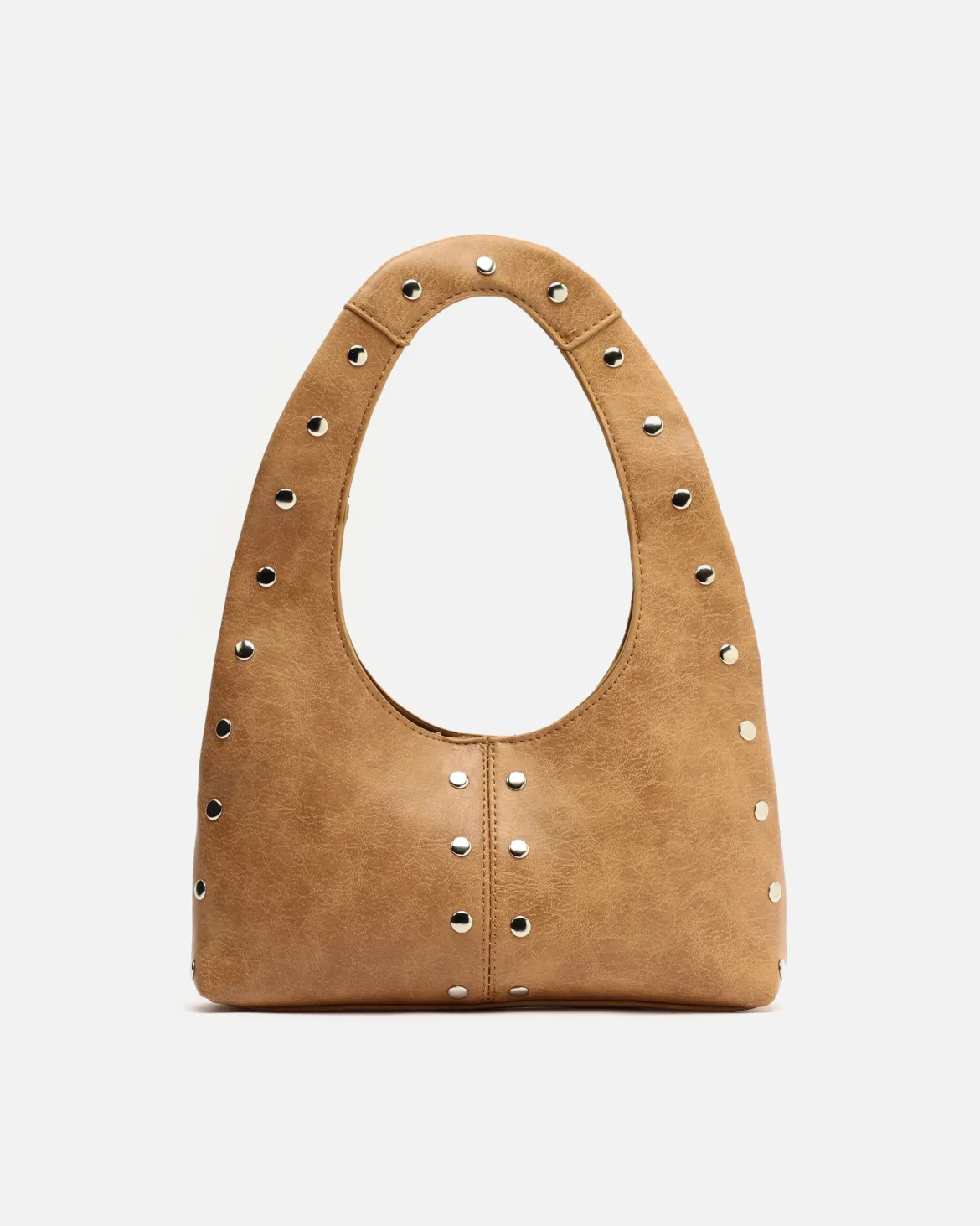 Bolso hobo pequeño con detalles metálicos