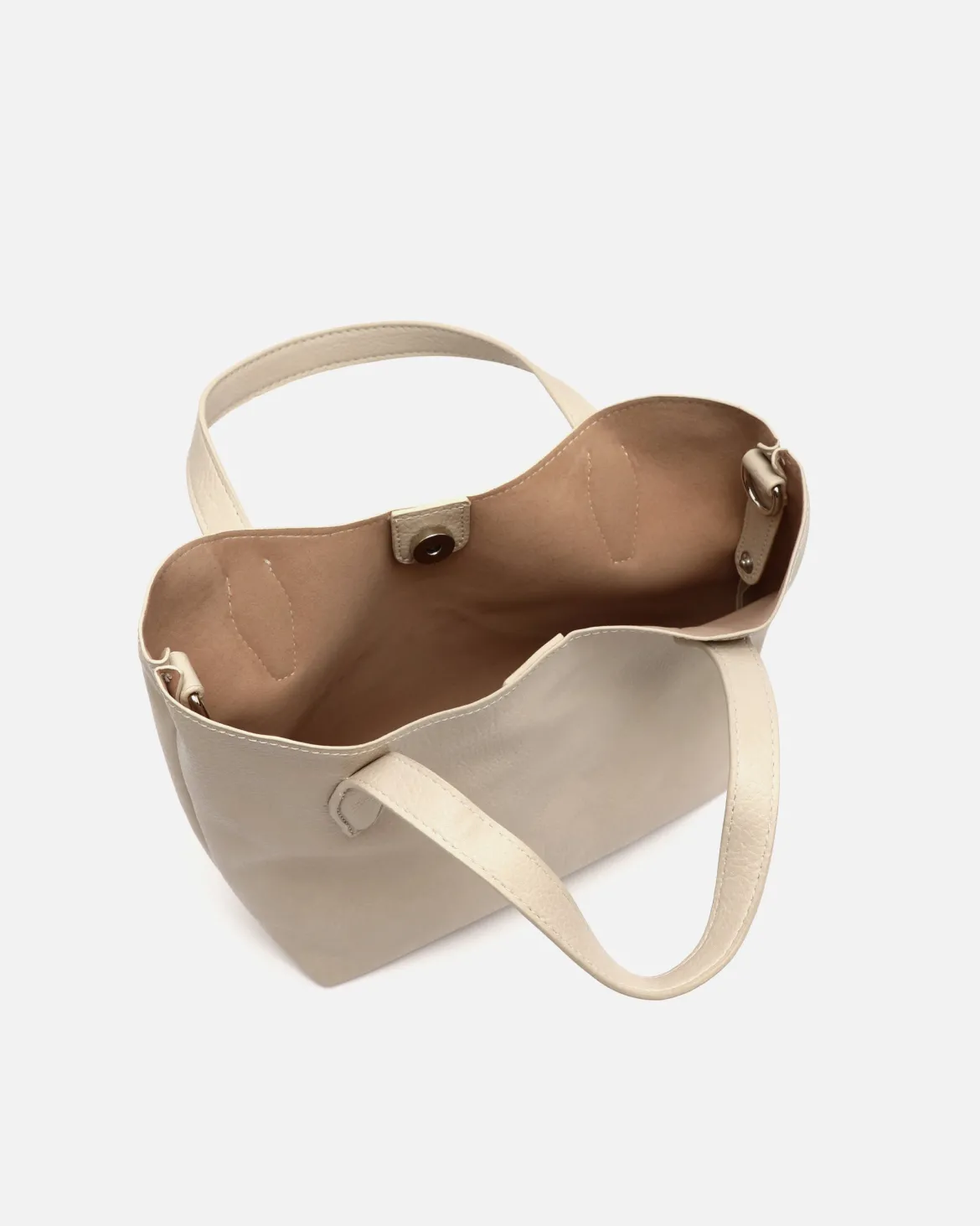 Bolso tote pequeño con neceser y asa bandolera extraíble