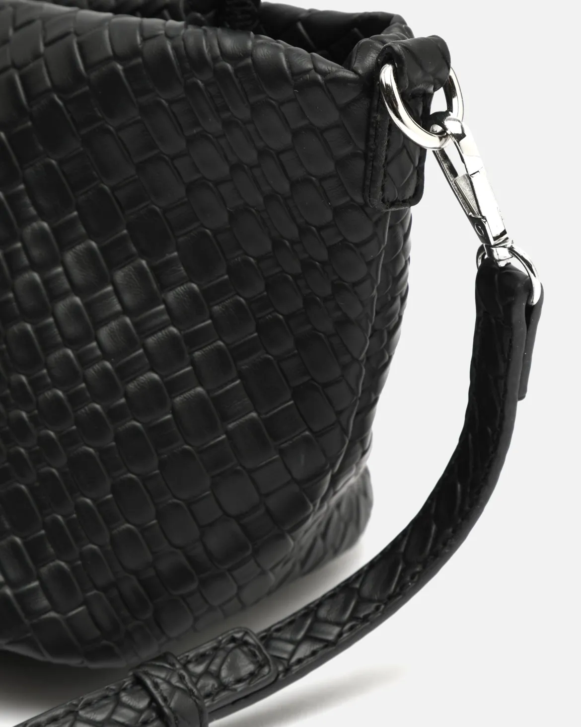 Bolso tote pequeño trenzado con asa bandolera extraíble