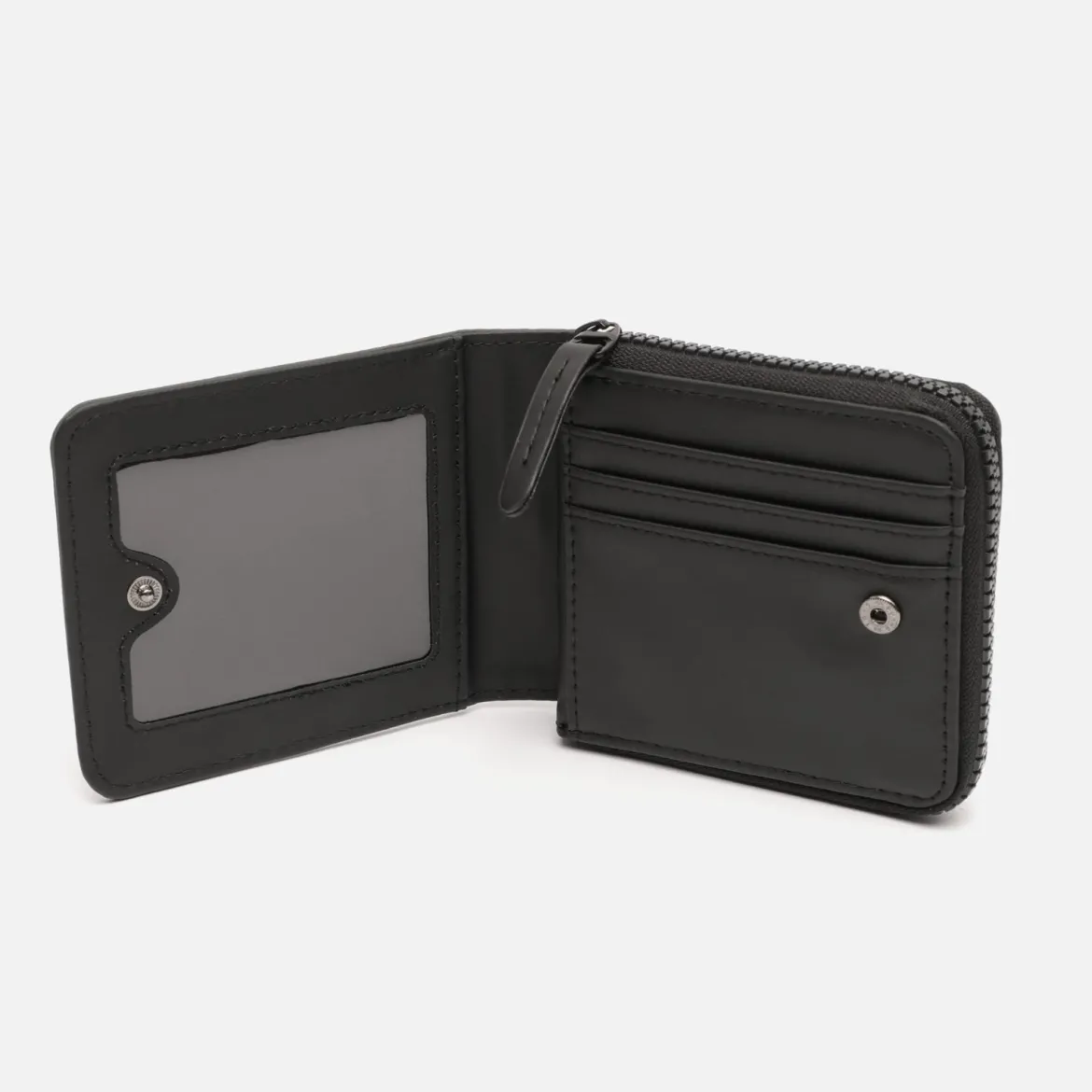 Cartera con tarjetas y monedas con cierrre de cremallera
