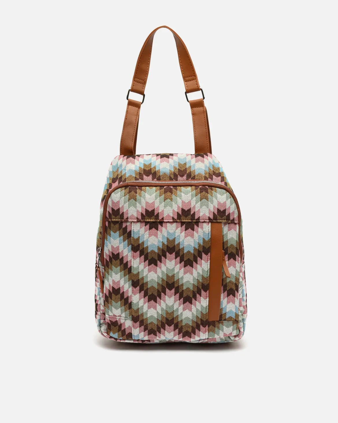 Mochila antirrobo estampado jacquard