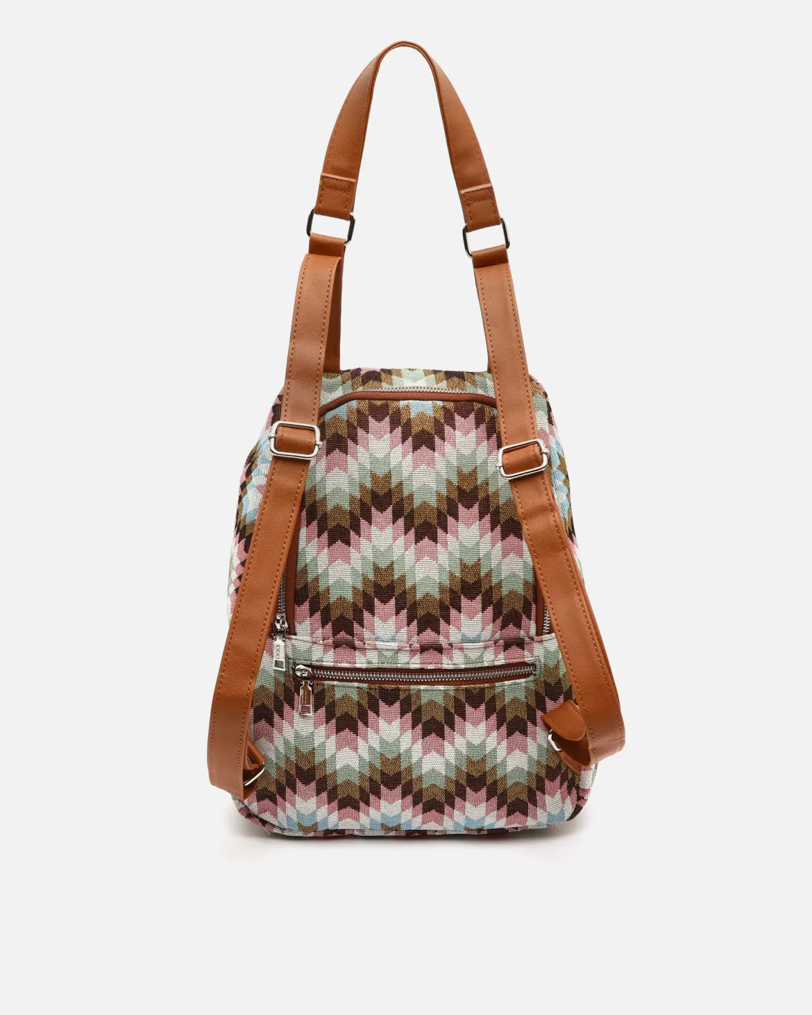 Mochila antirrobo estampado jacquard